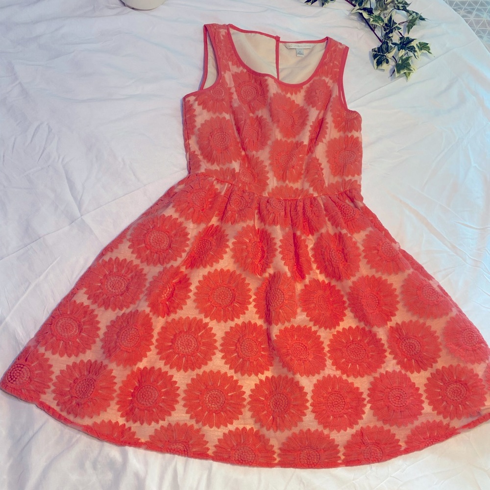 Lauren Conrad peach dress